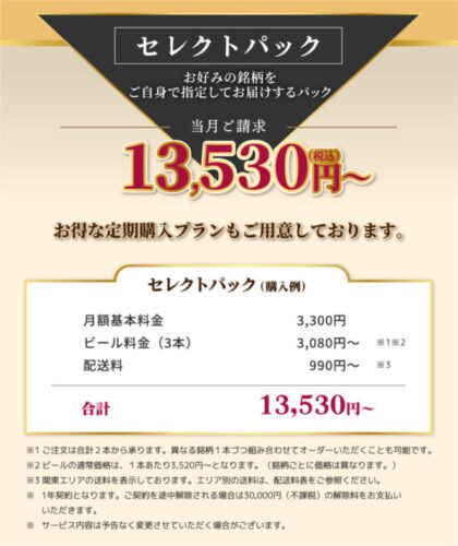 DREAM BEER（ドリームビア）の料金プラン