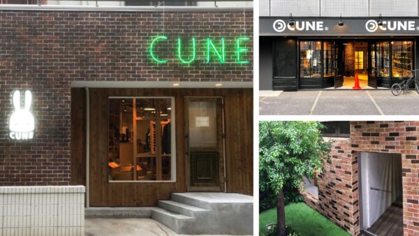 CUNEの店舗は原宿、下北沢、福岡の3店舗